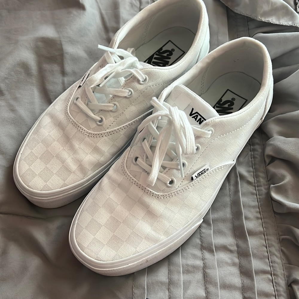 White Checkerboard Era Vans
